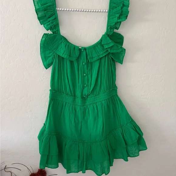 Green Ruffle romper - Picture 3 of 5